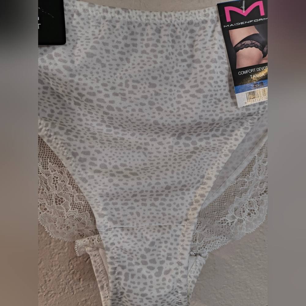 Maidenform Sz XL (8) Women's Comfort Devotion Lace Trim Panties - White - Picture 4 of 9